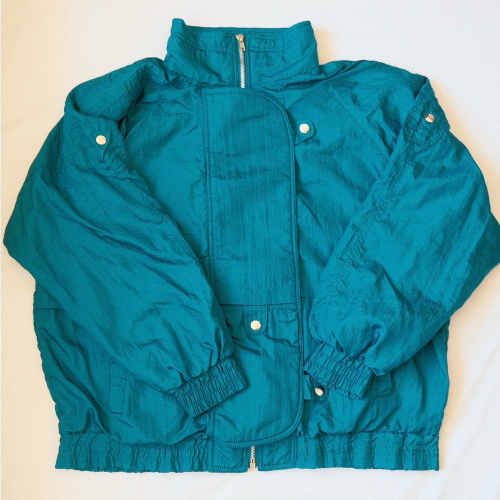 Vintage Oversized Teal Jacket